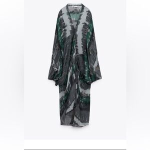 Zara beaded printed kaftan